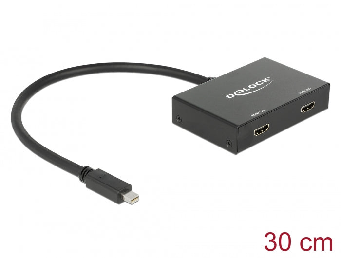 Delock Mini DisplayPort 1.2 Splitter 1 x mini DisplayPort in > 2 x HDMI out 4K