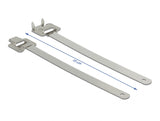 Delock Edelstahlkabelbinder wiederverwendbar mit Faltverschluss L 150 x B 10 mm 20 Stück