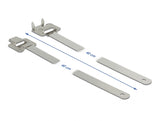 Delock Edelstahlkabelbinder wiederverwendbar mit Faltverschluss L 400 x B 10 mm 10 Stück
