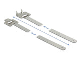 Delock Edelstahlkabelbinder wiederverwendbar mit Faltverschluss L 600 x B 10 mm 10 Stück