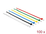 Delock Kabelbinder farbig L 200 x B 3,6 mm 100 Stück