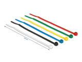 Delock Kabelbinder farbig L 100 x B 2,5 mm 100 Stück