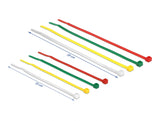 Delock Kabelbinder farbig L 100 x B 2,5 mm + L 200 x B 3,6 mm 200 Stück
