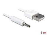 Delock Kabel USB-A Stecker > Klinke 3,5 mm Stecker 4 Pin IPod Shuffle 1 m