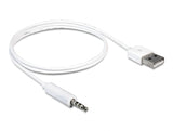 Delock Kabel USB-A Stecker > Klinke 3,5 mm Stecker 4 Pin IPod Shuffle 1 m