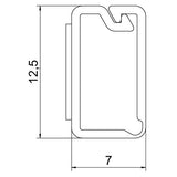 BETTERMANN Leitungsführungskanal Kst rws WDKMD7RW 7x12,5x2000mm RAL9010 unbeh