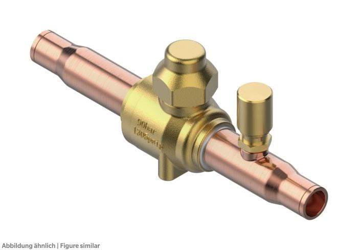 Kugelabsperrventil GBCH 10s 3/8" löt ODFfür CO2, mit Schraderventil, max.90 bar*