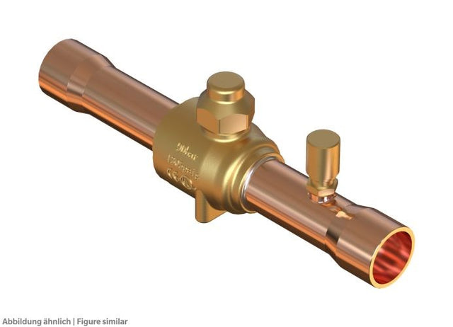 Kugelabsperrventil GBCH 22s 22mm löt ODFfür CO2, mit Schraderventil, max.90 bar*