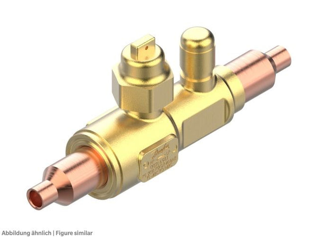 Kugelabsperrventil GBCT 6s 1/4" löt ODF CO2, mit Schraderventil, max.140 bar