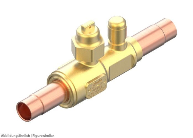 Kugelabsperrventil GBCT 12s 1/2" löt ODF CO2, mit Schraderventil, max.140 bar