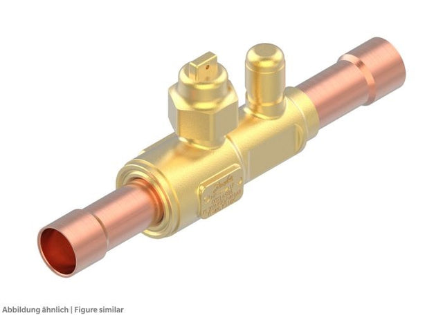 Kugelabsperrventil GBCT 16s 5/8" löt ODF CO2, mit Schraderventil, max.140 bar