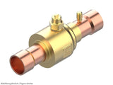 Kugelabsperrventil GBCT 42s 1-5/8" löt CO2, mit Schraderventil, max.140 bar,ODF
