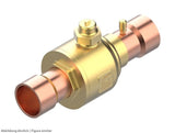 Kugelabsperrventil GBCT 54s 2-1/8" löt CO2, mit Schraderventil, max.140 bar,ODF
