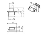 Delock Staubschutz für USB 2.0 Typ Mini-B Buchse mit Griff 10 Stück schwarz