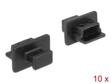 Delock Staubschutz für USB 2.0 Typ Mini-B Buchse mit Griff 10 Stück schwarz