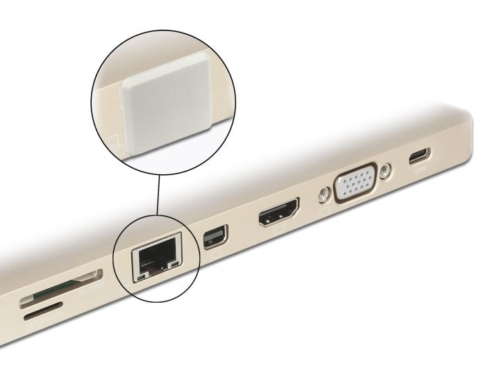 Delock Staubschutz für RJ45 Buchse ohne Griff 10 Stück weiß