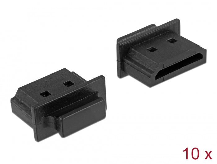Delock Staubschutz für HDMI-A Buchse mit Griff 10 Stück schwarz