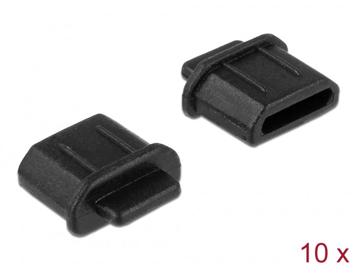 Delock Staubschutz für HDMI micro-D Buchse mit Griff 10 Stück schwarz