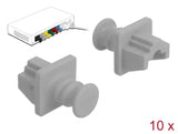Delock Staubschutz für RJ45 Buchse 10 Stück grau