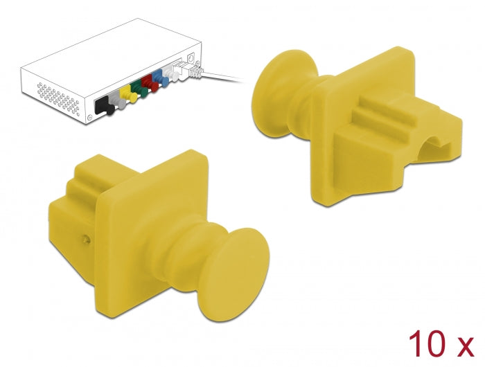 Delock Staubschutz für RJ45 Buchse 10 Stück gelb