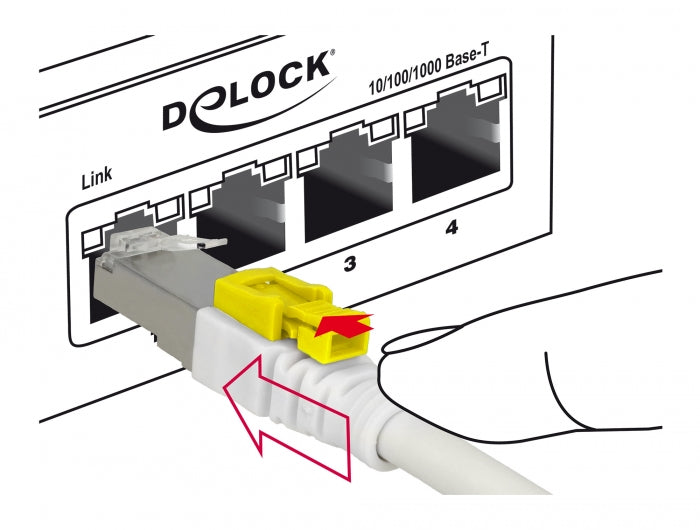 Delock Kabel RJ45 Secure Cat.6A 2 m