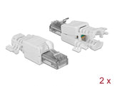Delock RJ45 Stecker Cat.6A UTP werkzeugfrei 2 Stück