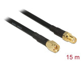 Delock Antennenkabel SMA Stecker > SMA Buchse CFD/RF200 15 m low loss