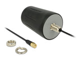 Delock WLAN 802.11 b/g/n Antenne SMA Stecker 2 dBi omnidirektional mit Anschlusskabel (RG-174, 3 m) Dachmontage outdoor schwarz