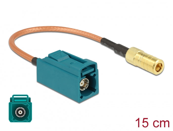 Delock Antennenkabel FAKRA Z Buchse > SMB Stecker RG-316 15 cm