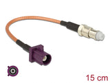 Delock Antennenkabel FAKRA D Stecker > FME Buchse RG-316 15 cm