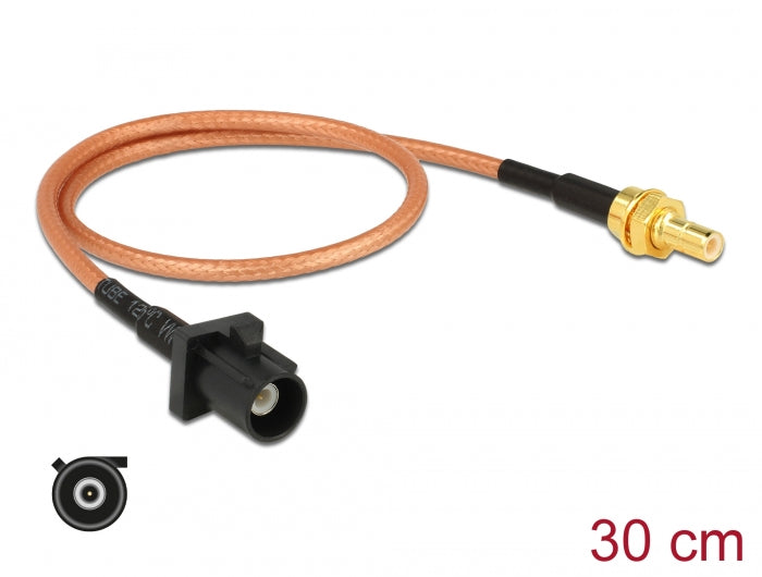 Delock Antennenkabel FAKRA A Stecker > SMB Stecker RG-316 30 cm