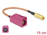 Delock Antennenkabel FAKRA H Buchse > SMB Buchse RG-316 15 cm