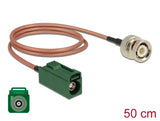 Delock Antennenkabel FAKRA E Buchse > BNC Stecker 50 Ohm RG-316 50 cm