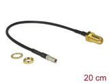 Delock Antennenkabel SMA Buchse zum Einbau > TS-9 Stecker RG-174 20 cm schwarz