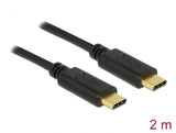 Delock USB 2.0 Kabel Type-C zu Type-C 2 m PD 5 A E-Marker