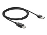 Delock Verlängerungskabel EASY-USB 2.0 Typ-A Stecker > USB 2.0 Typ-A Buchse schwarz 2 m