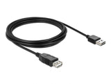 Delock Verlängerungskabel EASY-USB 2.0 Typ-A Stecker > USB 2.0 Typ-A Buchse schwarz 3 m