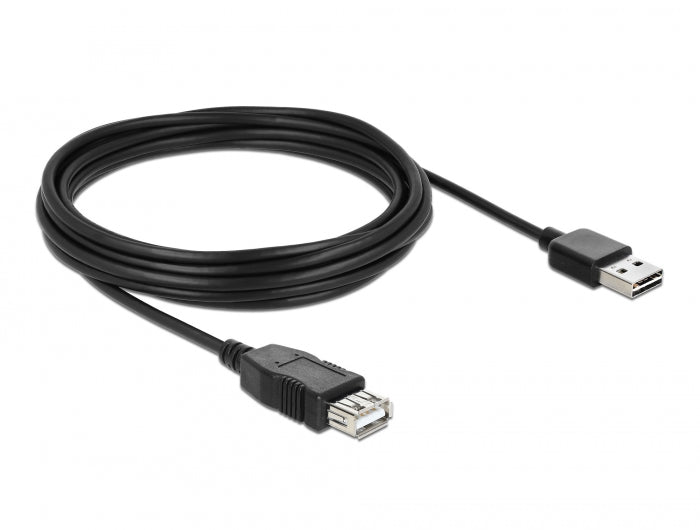 Delock Verlängerungskabel EASY-USB 2.0 Typ-A Stecker > USB 2.0 Typ-A Buchse schwarz 5 m