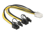 Delock PCI Express Stromkabel 6 Pin Buchse > 2 x 8 Pin Stecker 30 cm