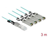Delock Aktives Optisches Kabel QSFP+ zu 4 x SFP+ 3 m