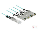 Delock Aktives Optisches Kabel QSFP+ zu 4 x SFP+ 5 m