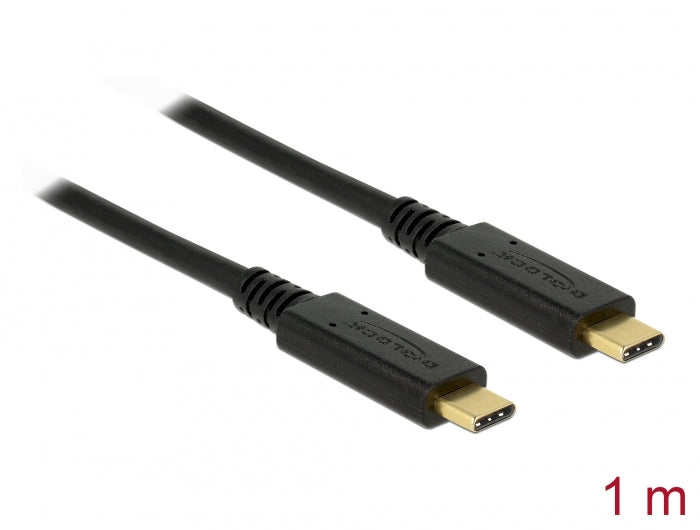 Delock USB 10 Gbps Kabel USB Type-C™ zu USB Type-C™ 1 m PD 3 A E-Marker
