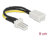 Delock Stromkabel 3 Pin Stecker > 3 Pin Buchse (Lüfter) 8 cm - Drehzahlreduzierung
