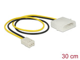 Delock Stromkabel 2 Pin Stecker > 3 Pin Buchse (Lüfter) 30 cm
