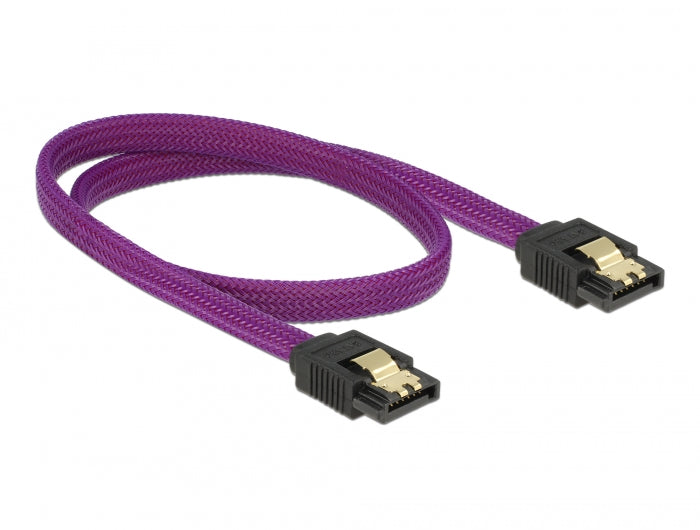Delock SATA 6 Gb/s Kabel 50 cm violett