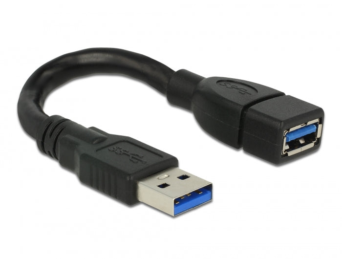 Delock Kabel USB 5 Gbps Typ-A Stecker zu USB 5 Gbps Typ-A Buchse ShapeCable 0,15 m