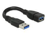 Delock Kabel USB 5 Gbps Typ-A Stecker zu USB 5 Gbps Typ-A Buchse ShapeCable 0,15 m