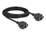 Delock Netzwerk Verlängerungskabel S/FTP RJ45 Buchse zu RJ45 Buchse Cat.6A 3 m schwarz