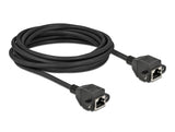 Delock Netzwerk Verlängerungskabel S/FTP RJ45 Buchse zu RJ45 Buchse Cat.6A 5 m schwarz