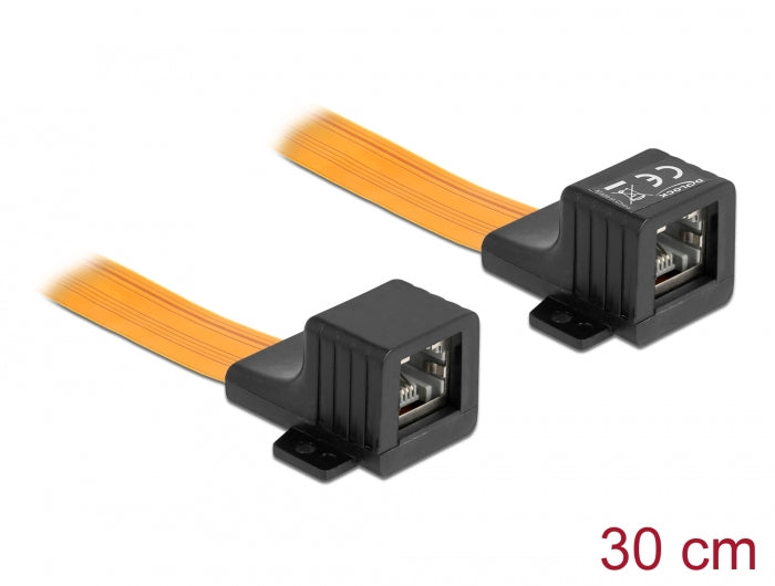 Delock RJ45 FPC (Flexible Printed Circuit) Fensterdurchführung 30 cm